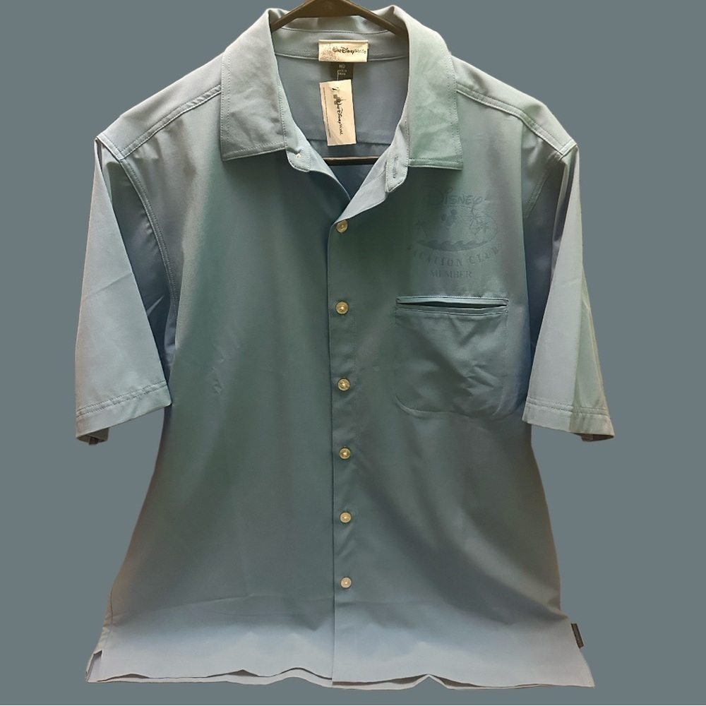 Disney Vacation Club Member Men's Blue Casual Button Down Shirt M